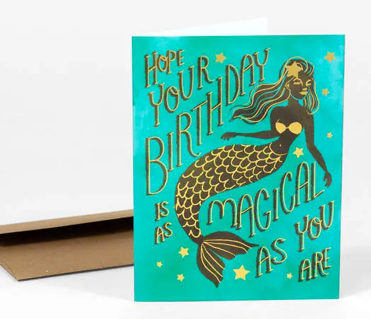 Card - Magical Birthday Mermaid