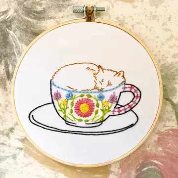 DIY - Embroidery - Catpuccino