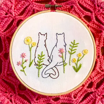 DIY - Embroidery - Purr Of Heart Cat