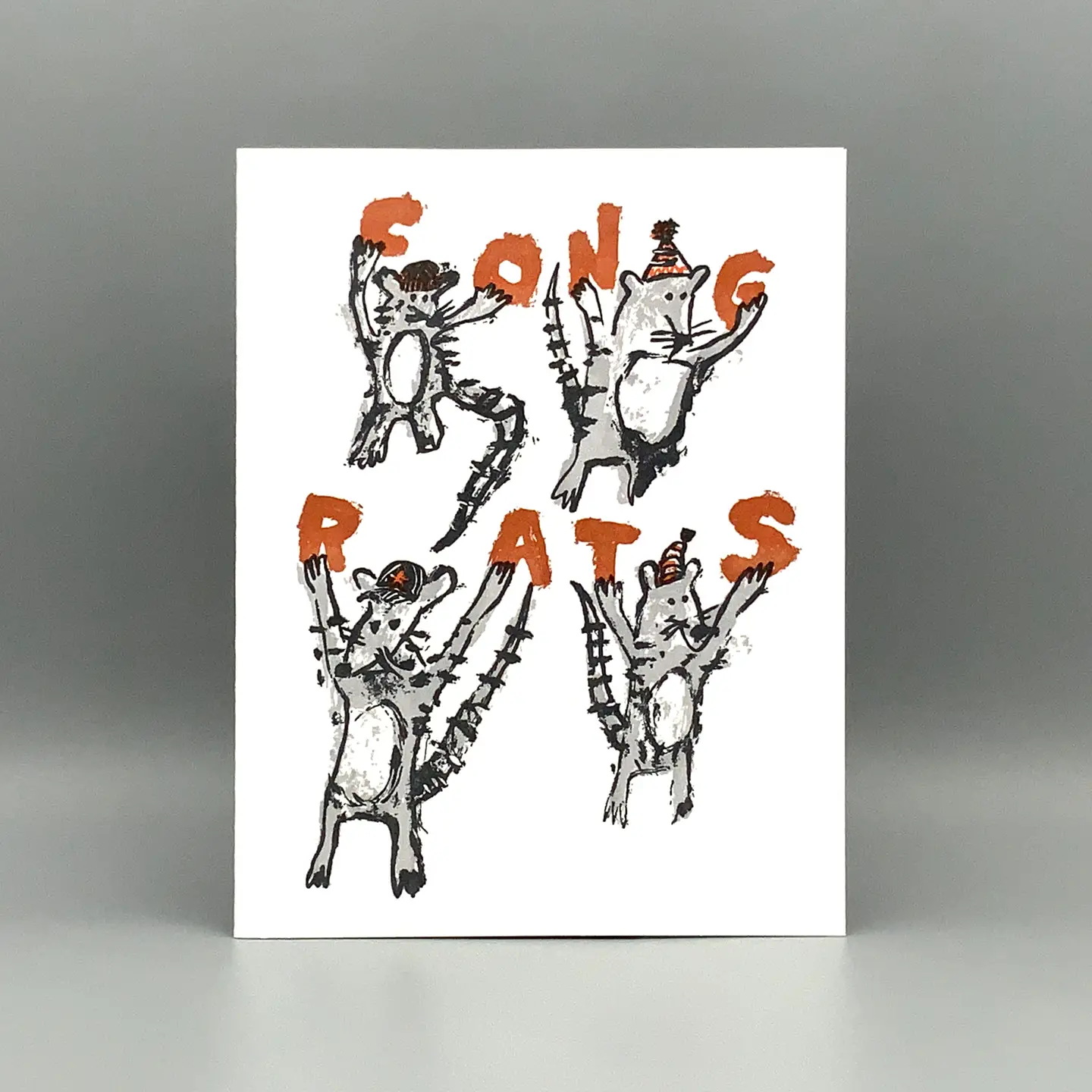 Card - CongRATS - Rats Spelling CongRATS!