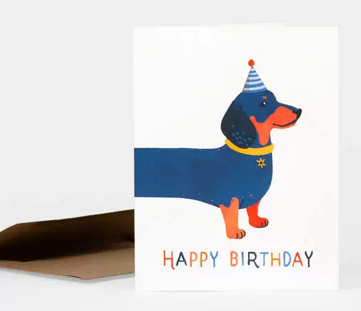 Card - Happy Birthday Dachshund