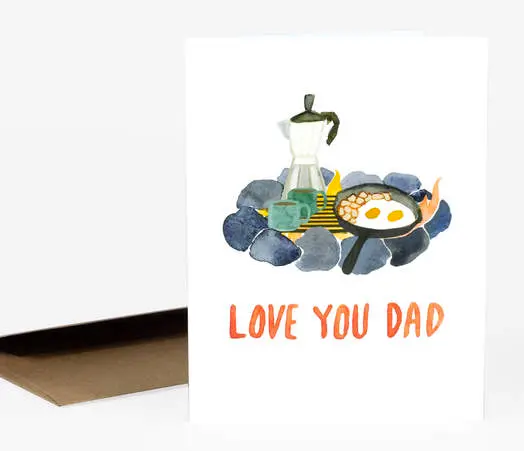 Card - Love You Dad Breakfast Father&#39;s Day