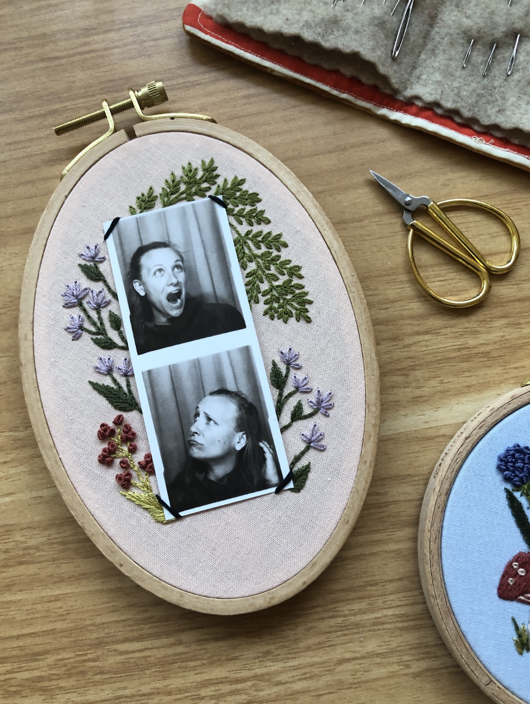 EMBROIDERY CLASS: Embroidered Photo Frame