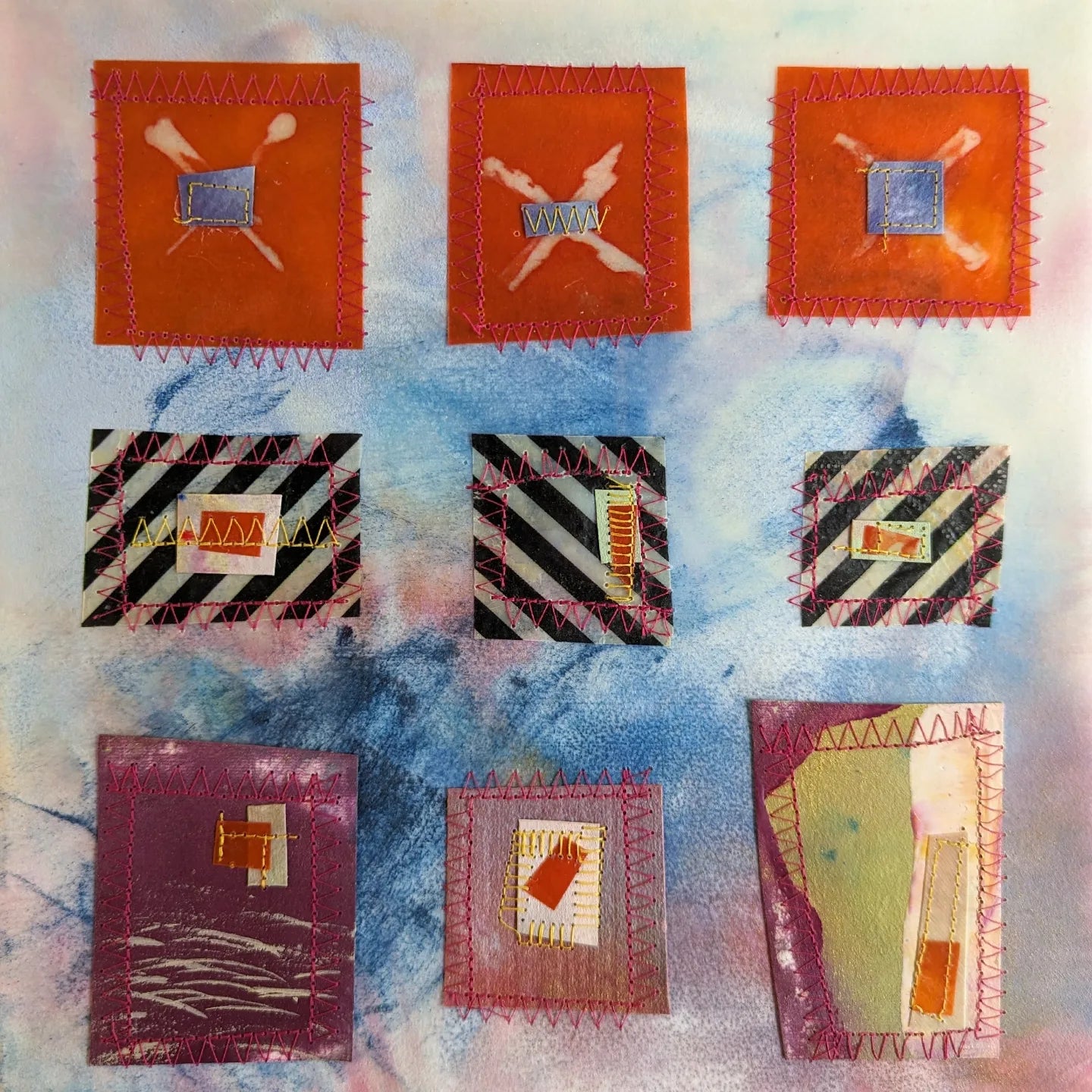 PAPER CLASS: Wax Paper Art Quilt Blocks