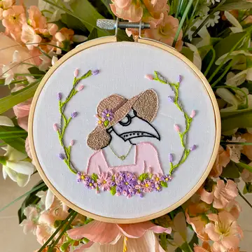 DIY - Embroidery - Spring Plague Doctor