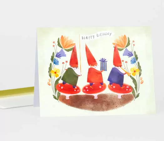 Card - Happy Birthday Gnomes