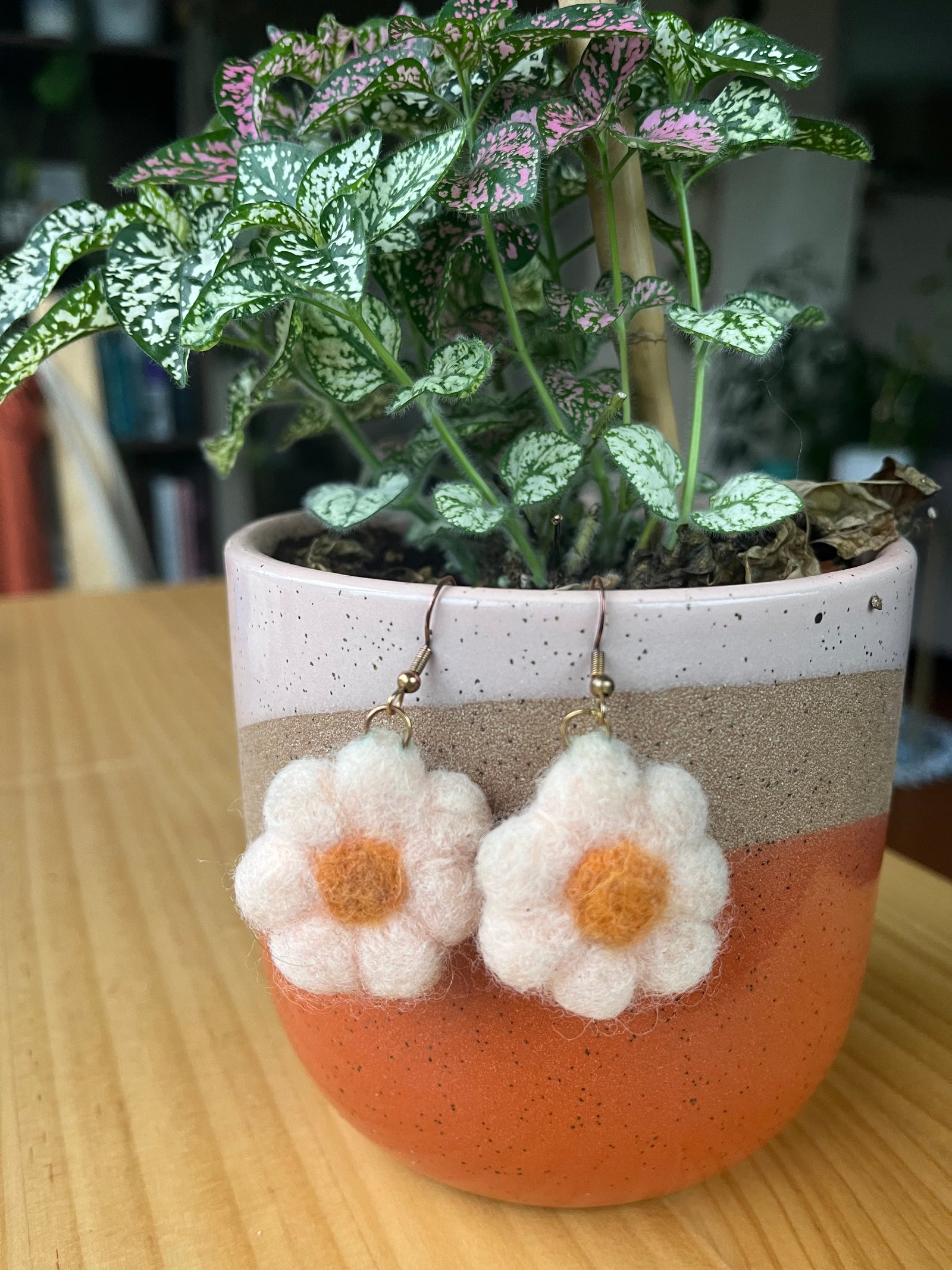 FELTING CLASS: Felted Flower Earrings