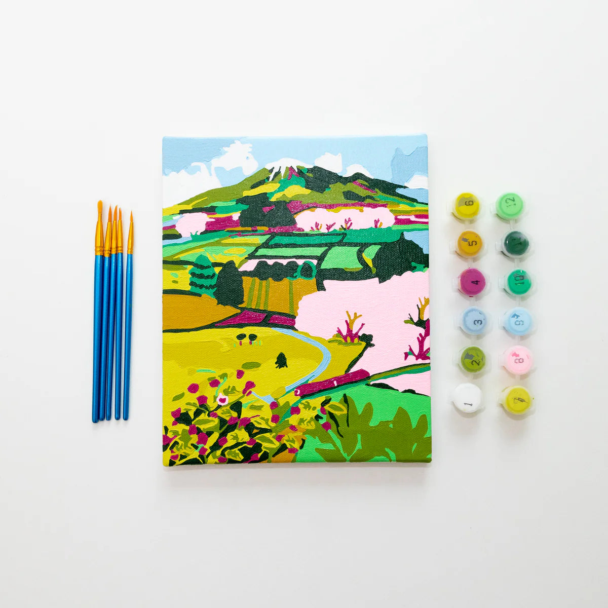 DIY - Paint Kit - Framed Japanese Countryside (Paint Anywhere / Hebe Studio) Paint by Numbers Mini