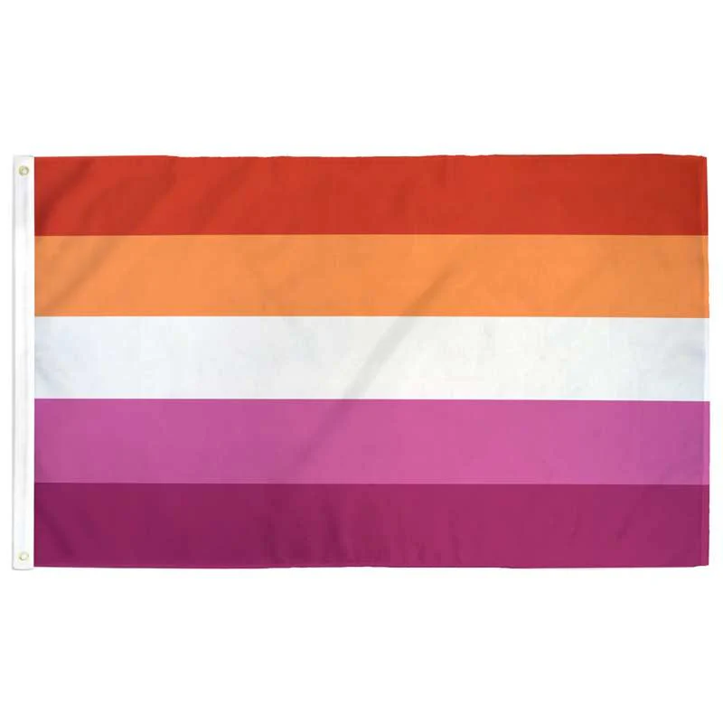 Flag - Lesbian Pride - 2&#39;x3&#39; Single Side with Grommets