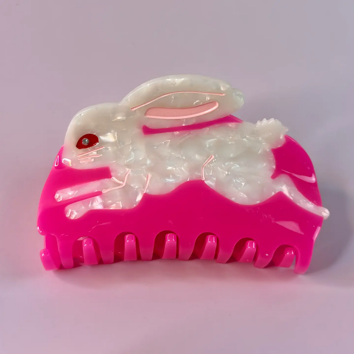 Hair Claw - Lingonberry Bunny