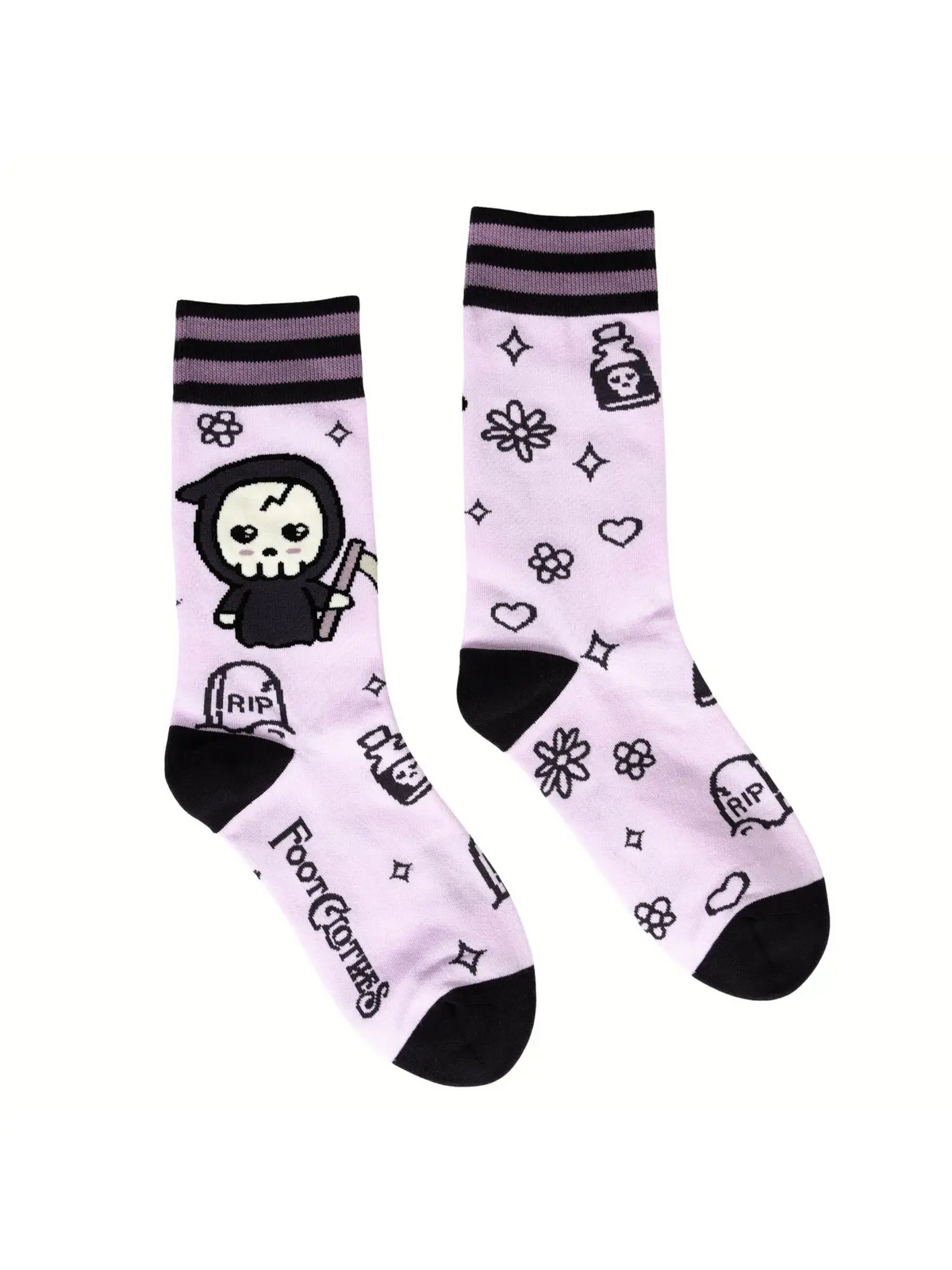 Sock - Crew: Pastel Goth Grim Reaper