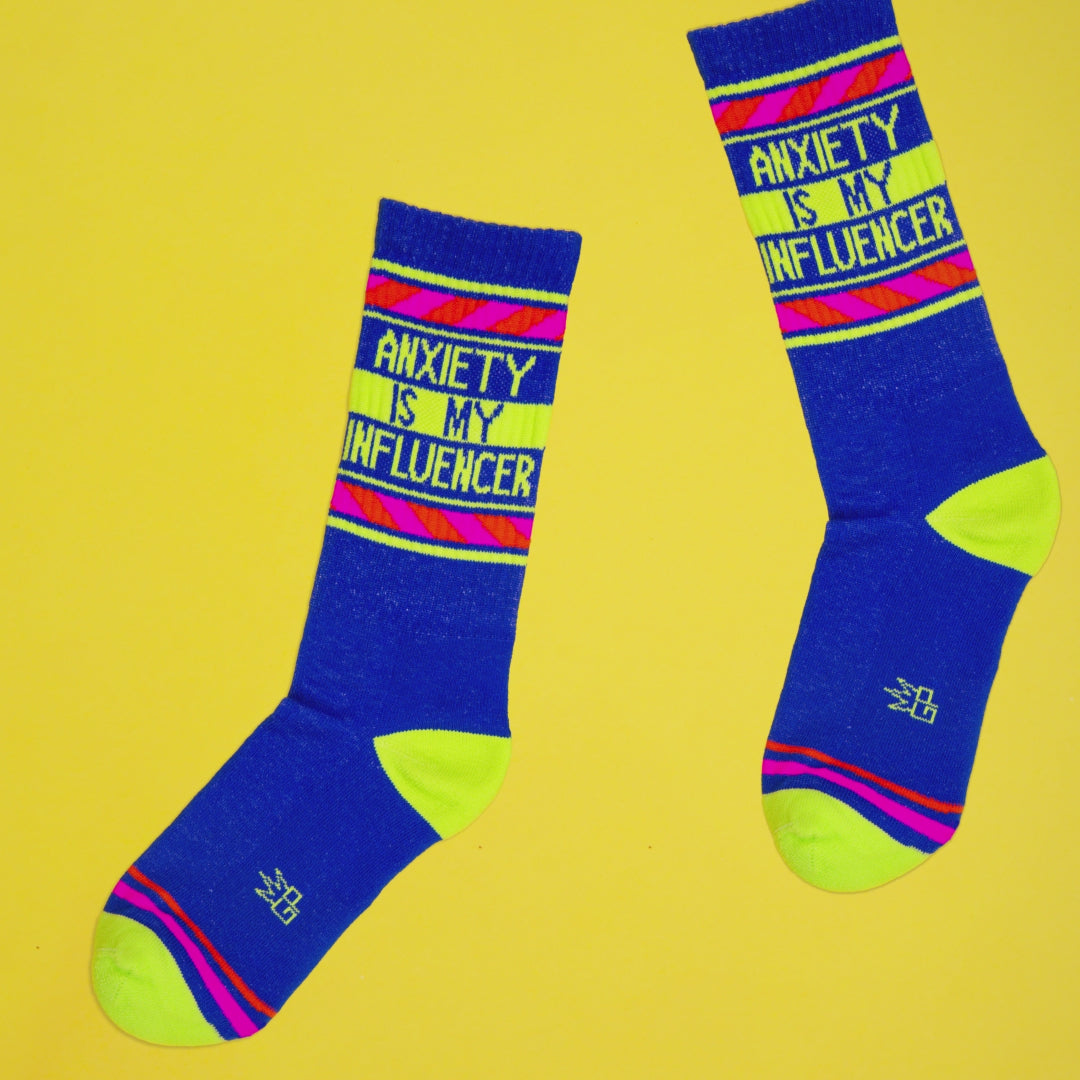 Sock - Unisex Gym: Anxiety Is My Influencer