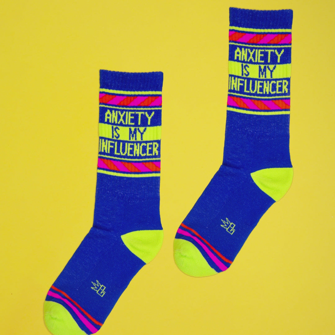 Sock - Unisex Gym: Anxiety Is My Influencer