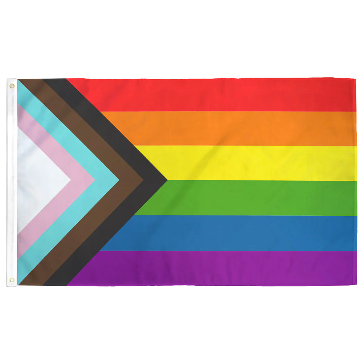 Flag - Progress Pride - Large 3&#39;x5&#39; Single Double with Grommets