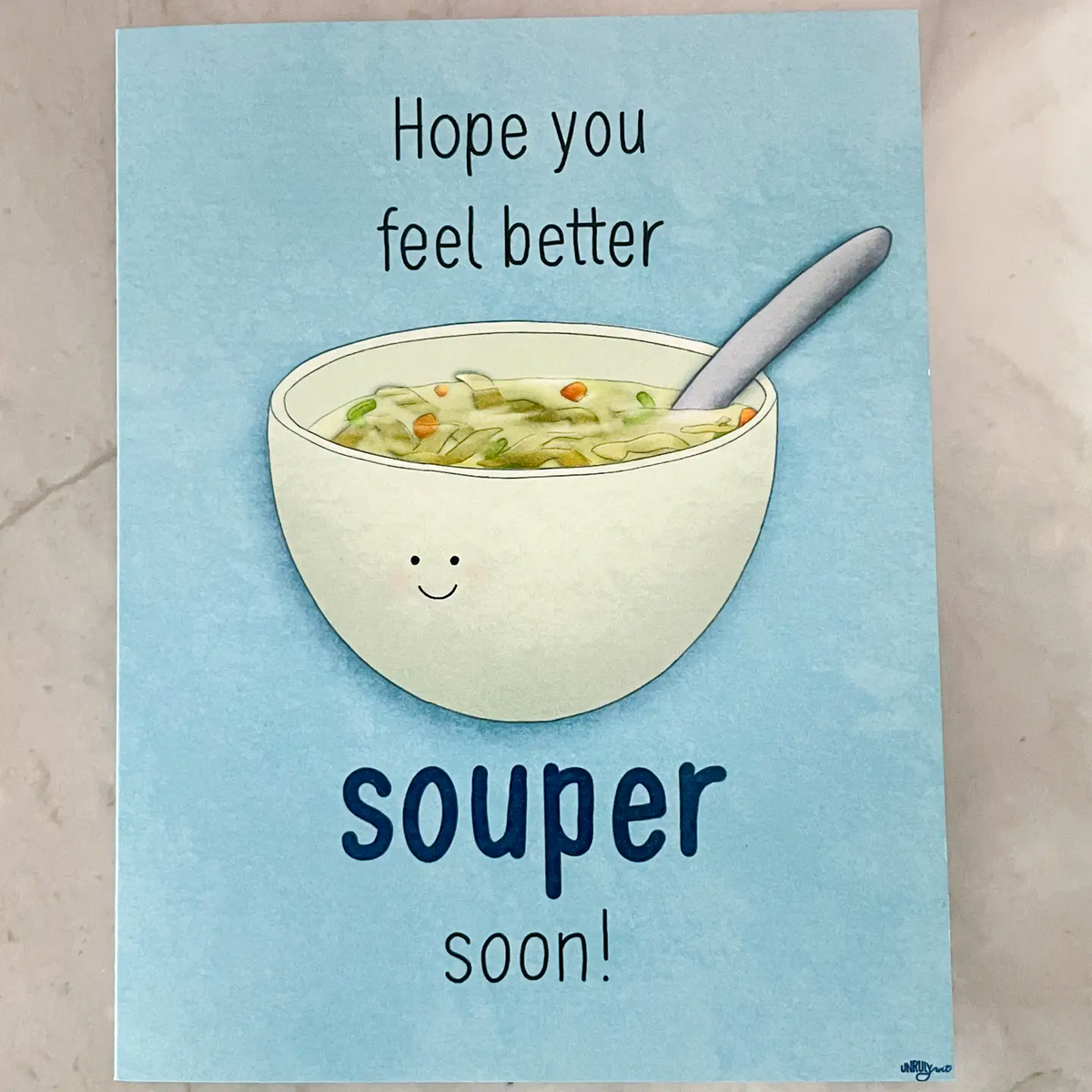 Card - Get Well Soup-er Soon