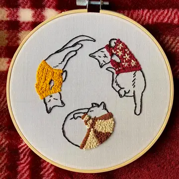 DIY - Embroidery - Cozy Sweater Kitties