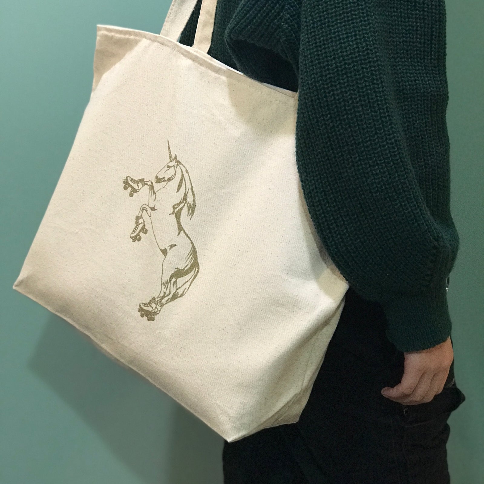 Tote Bag - Roller Skating Unicorn