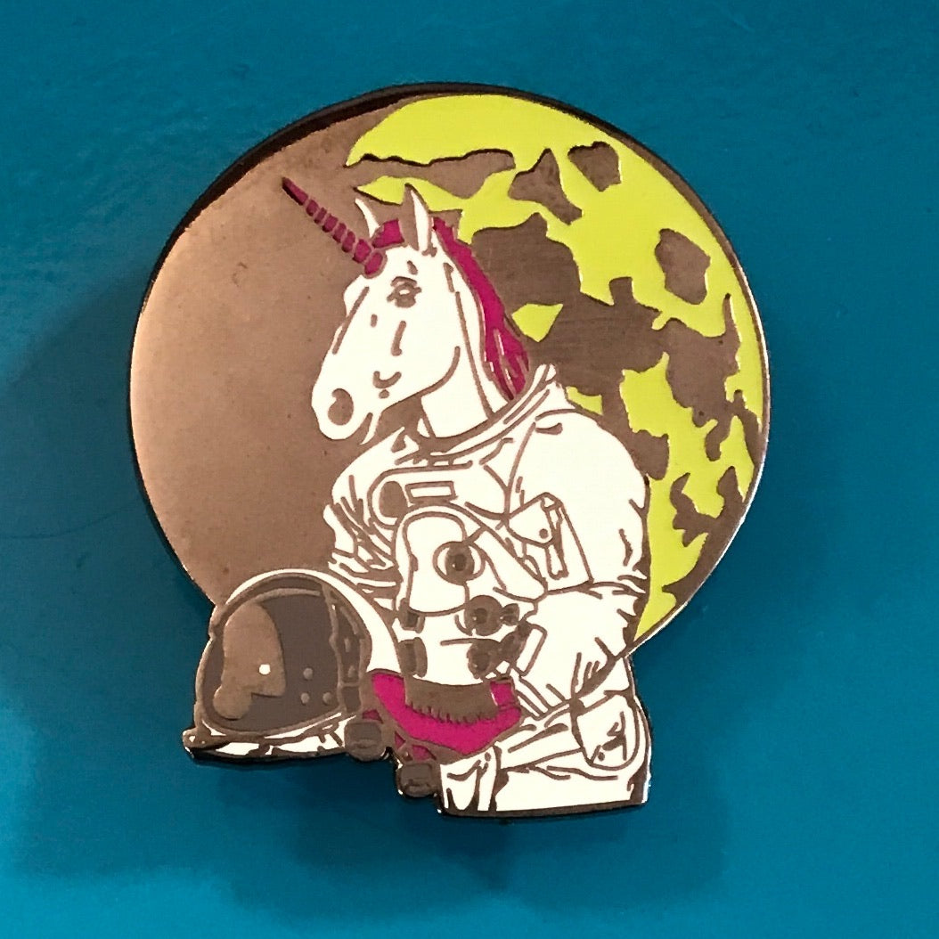 Enamel Pin: Astronaut Unicorn - GLOW IN THE DARK