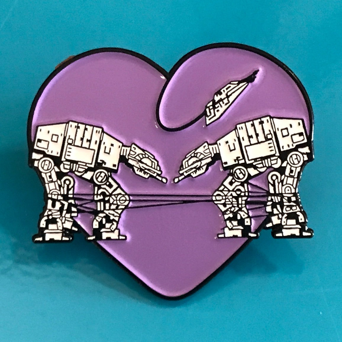 Enamel Pin: Love AT-AT First Sight - Purple