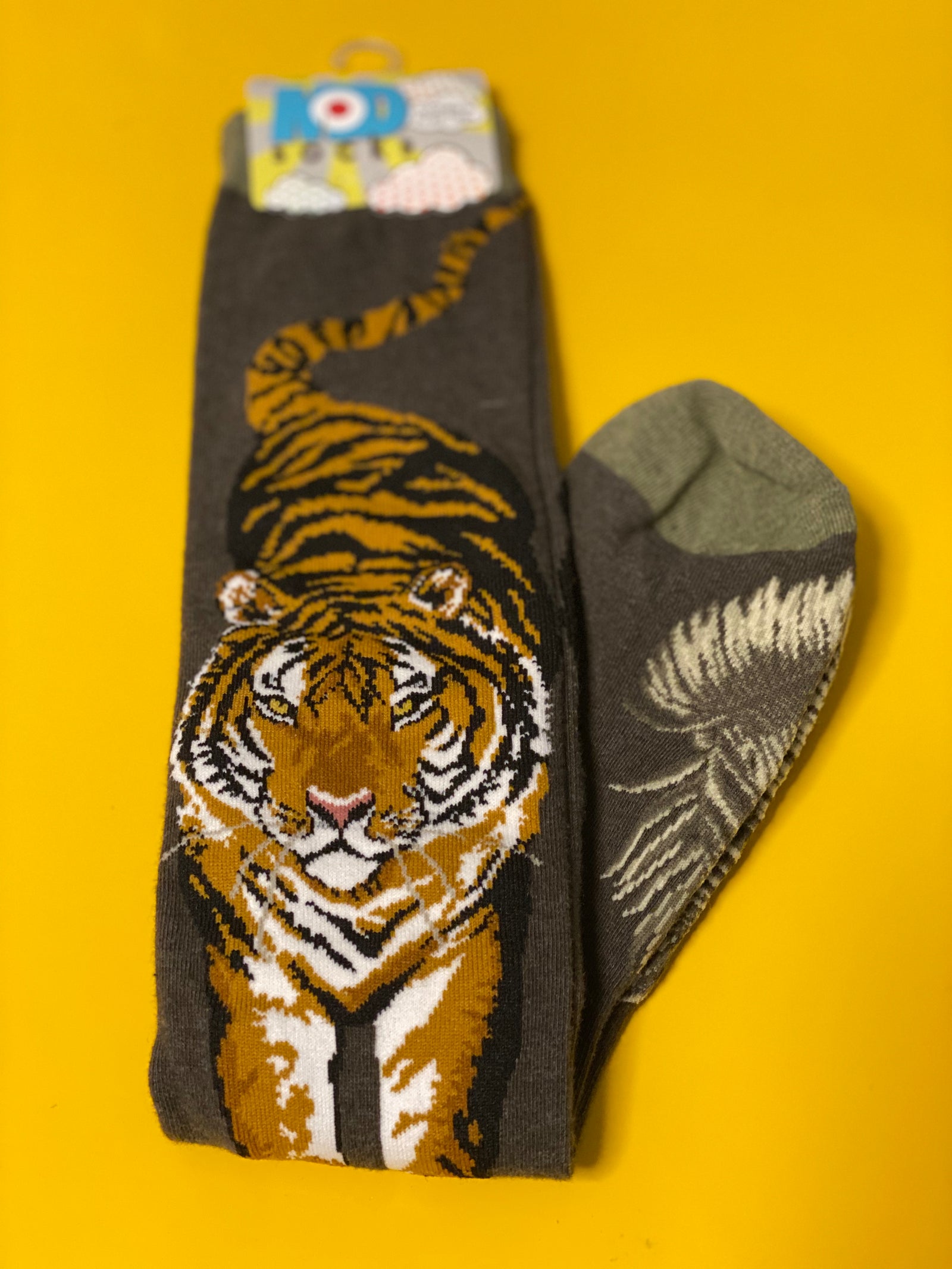 Sock - Knee-High: Fierce Tiger - Heather Peat