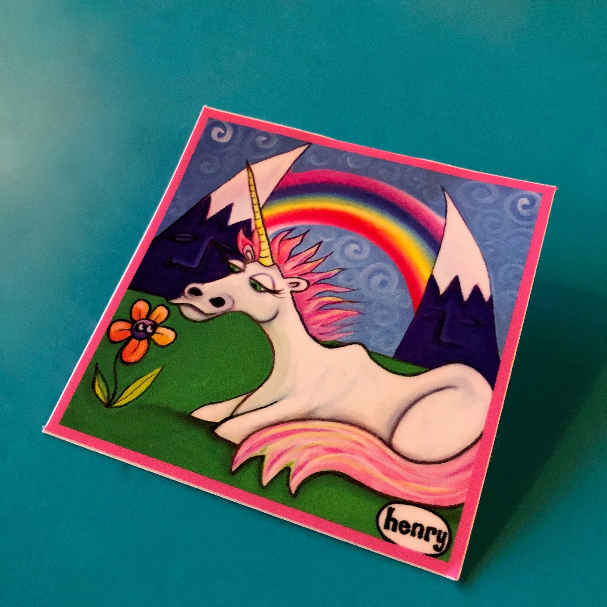 Sticker - Unicorn Under the Rainbow