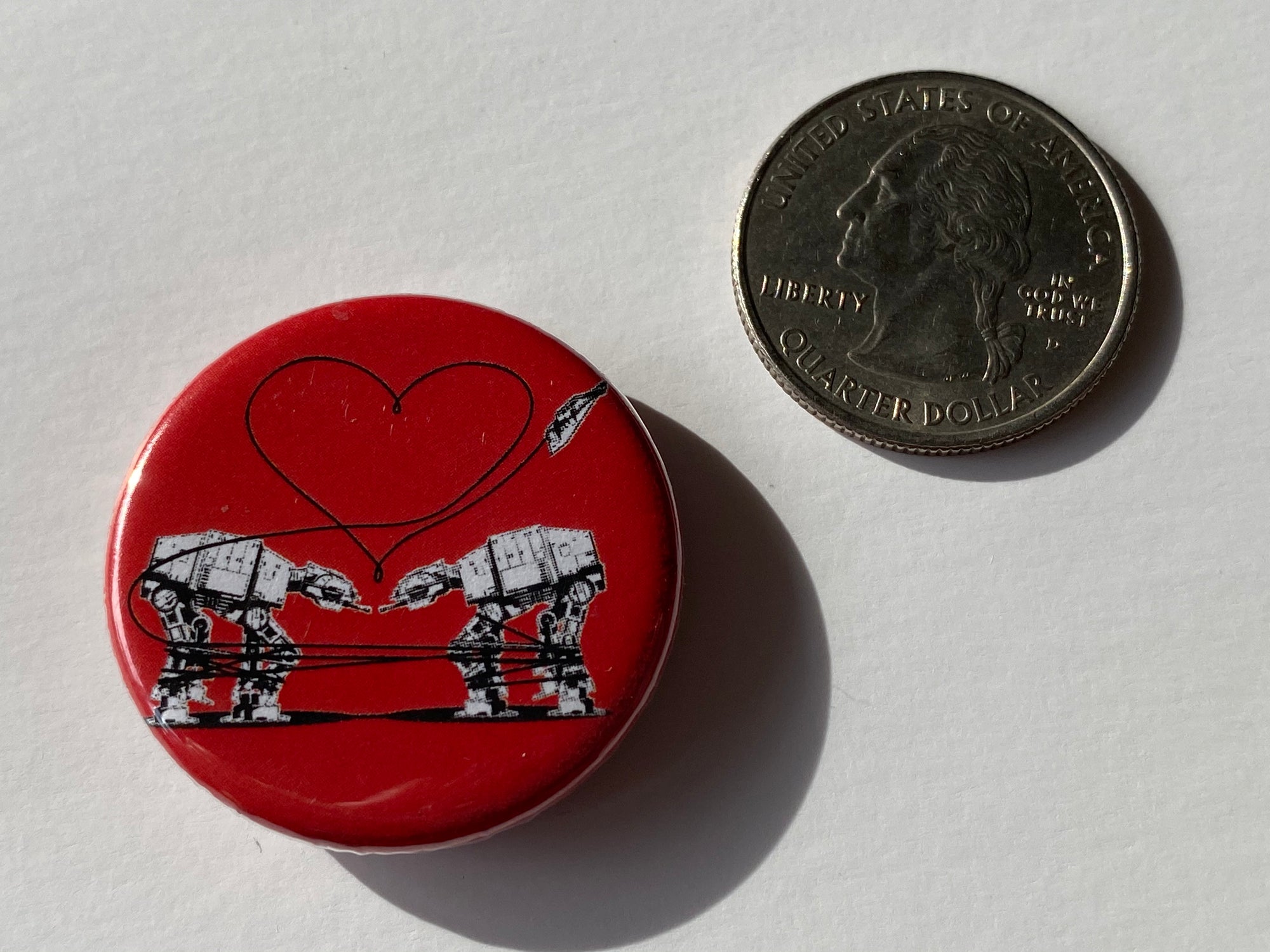 Magnet - 1.25 Inch: Love AT-AT First Sight - Red