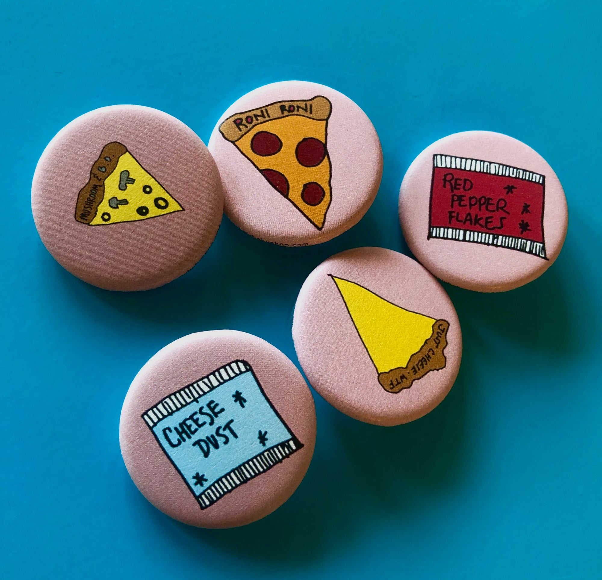 Magnet - 1.25 Inch: Pizza Party Pattern
