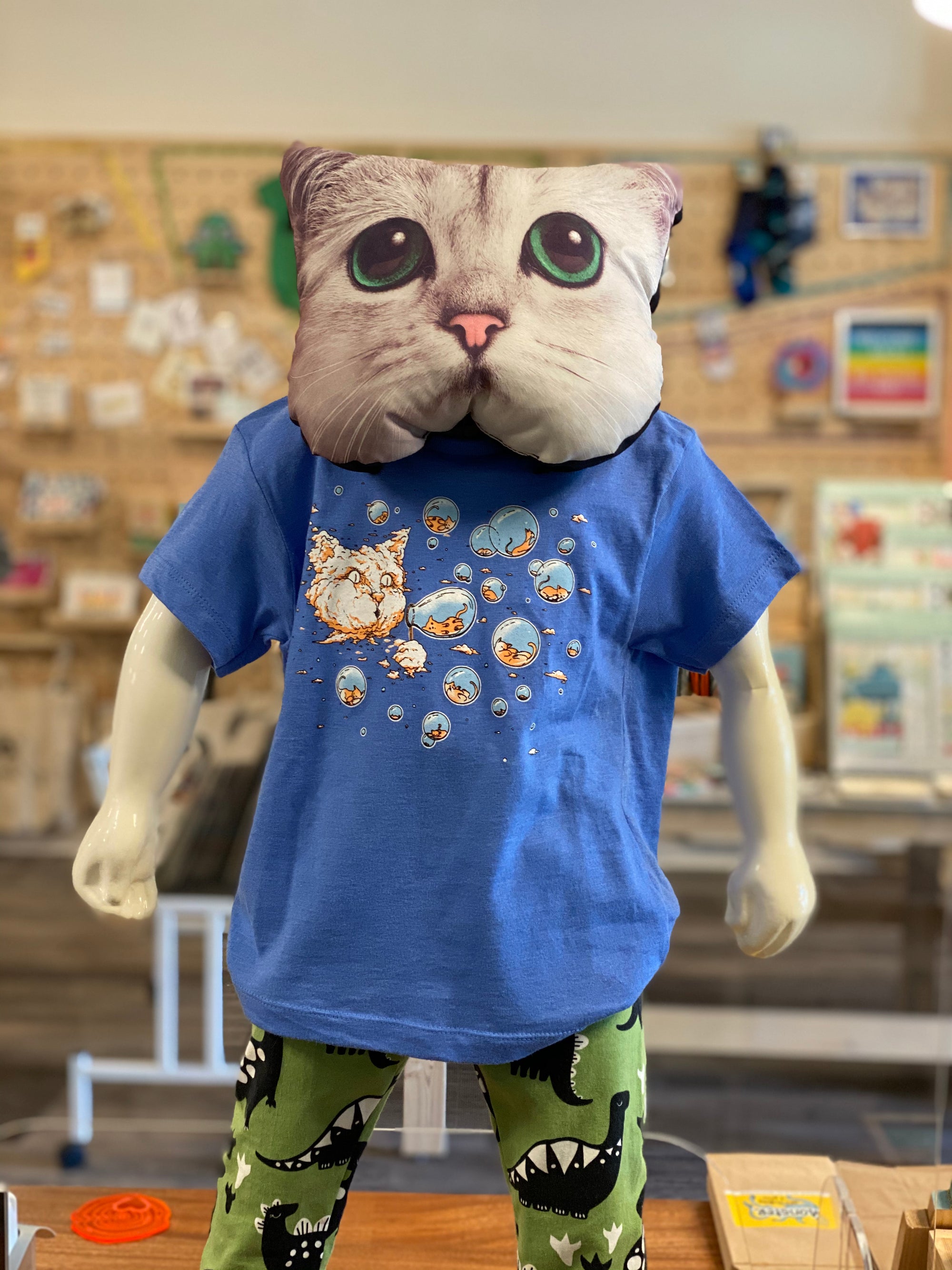 Toddler Shirt - Bubble Cat - Unisex Crew