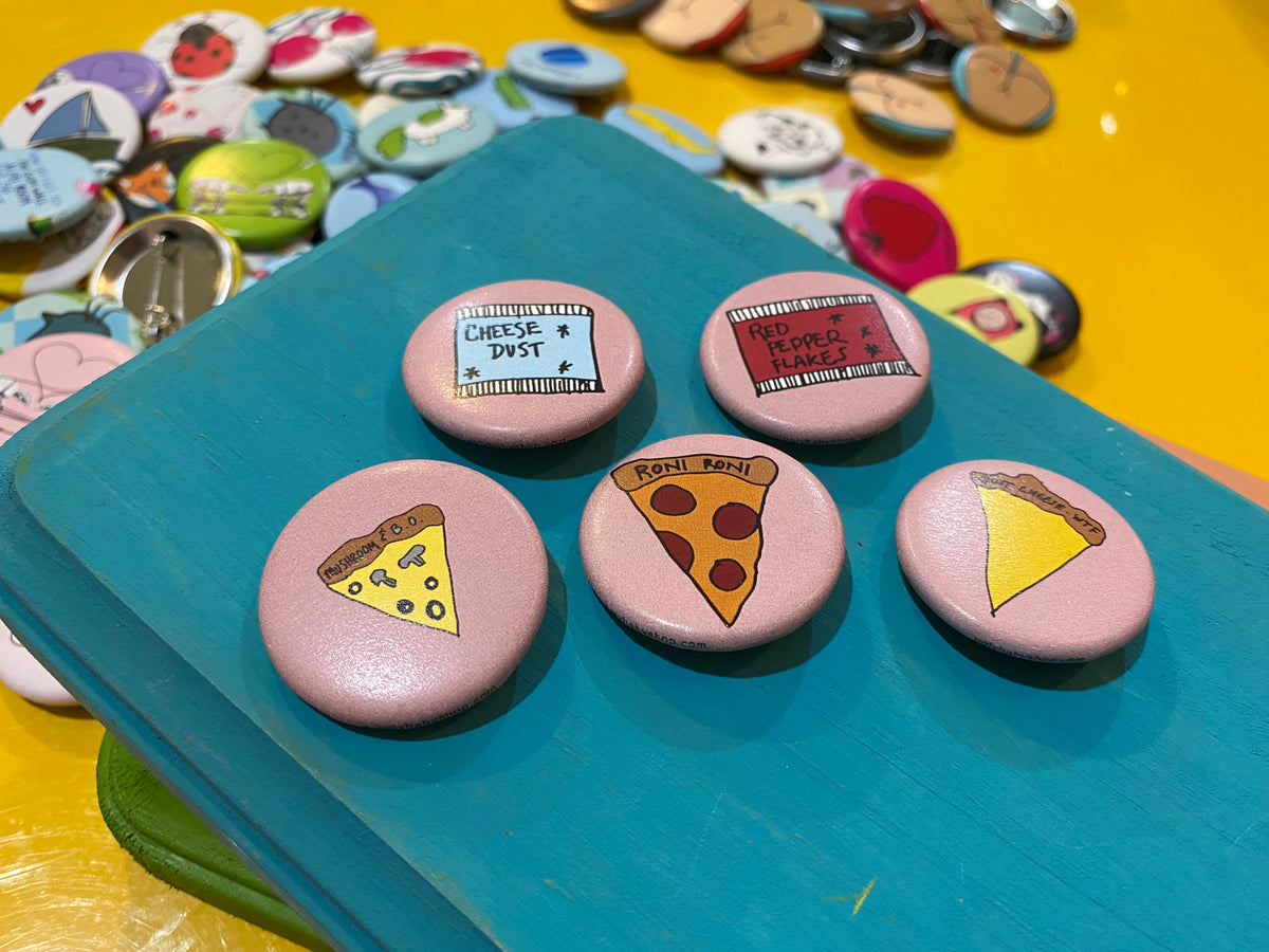1.25&quot; Button - Pizza Party (Three-Pack)