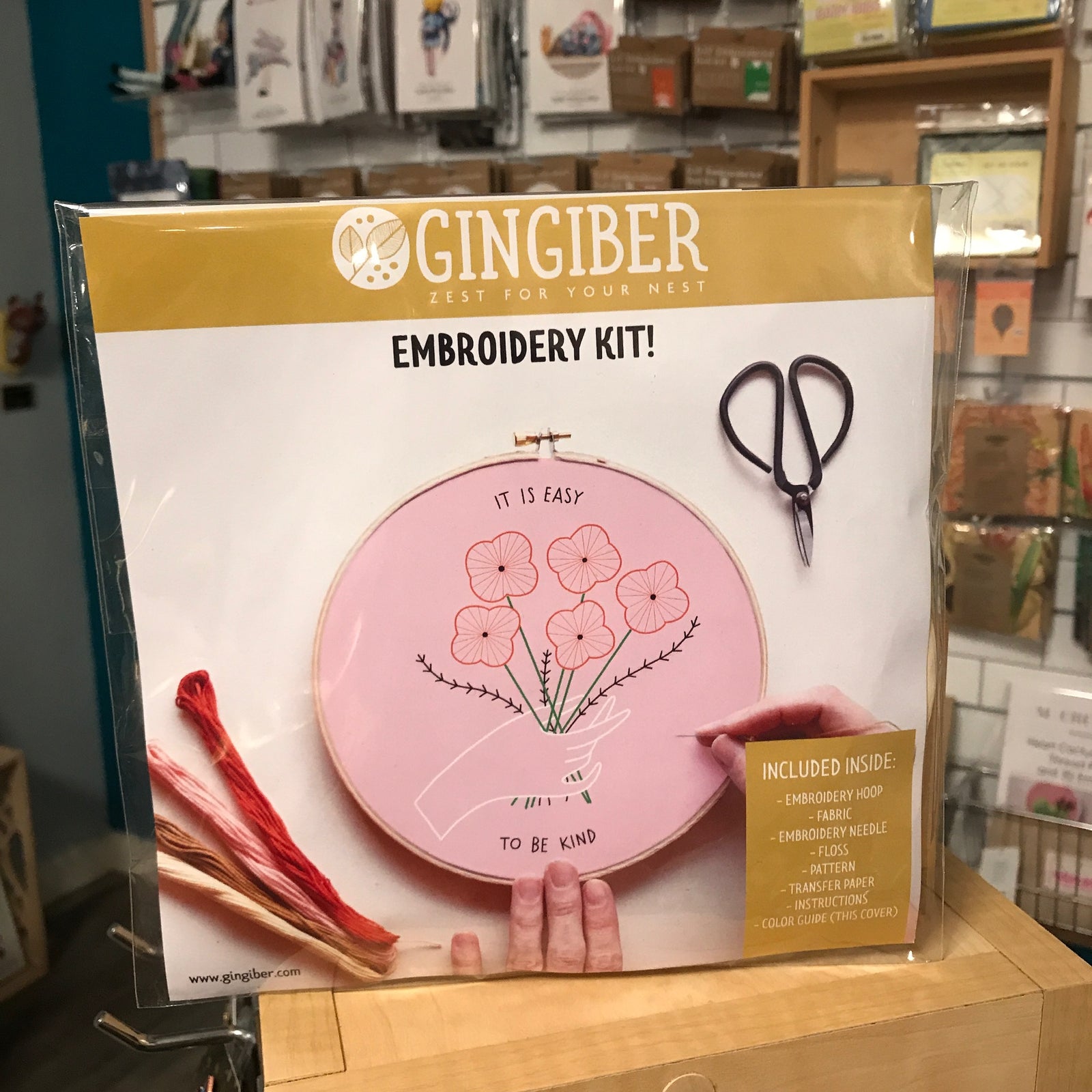 Embroidery Kit - Easy To Be Kind