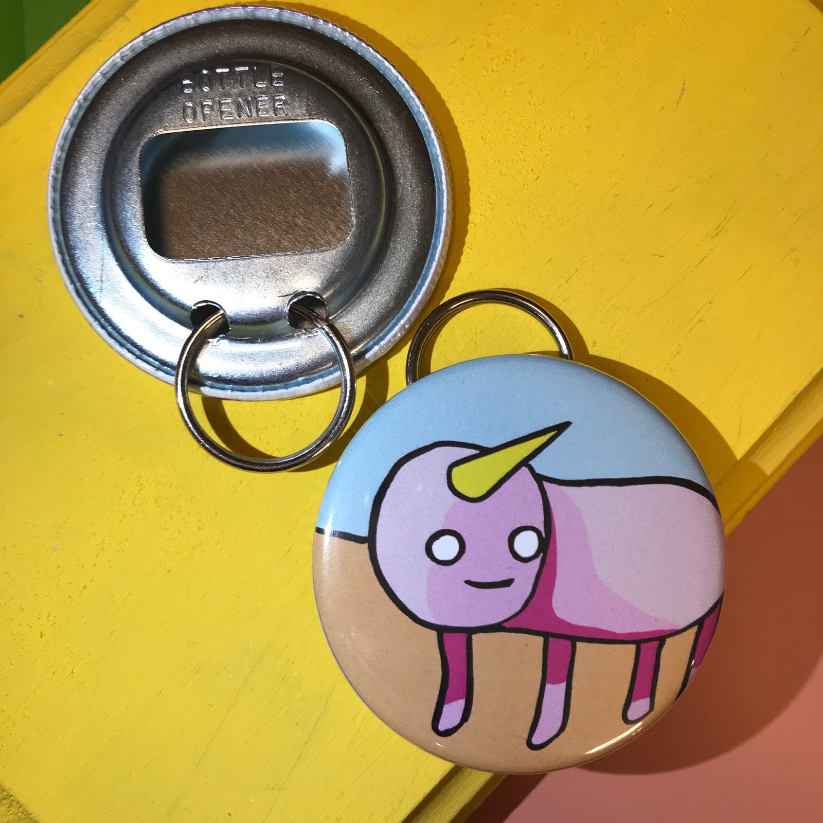 Bottle Opener Keychain - Pink Burritocorn