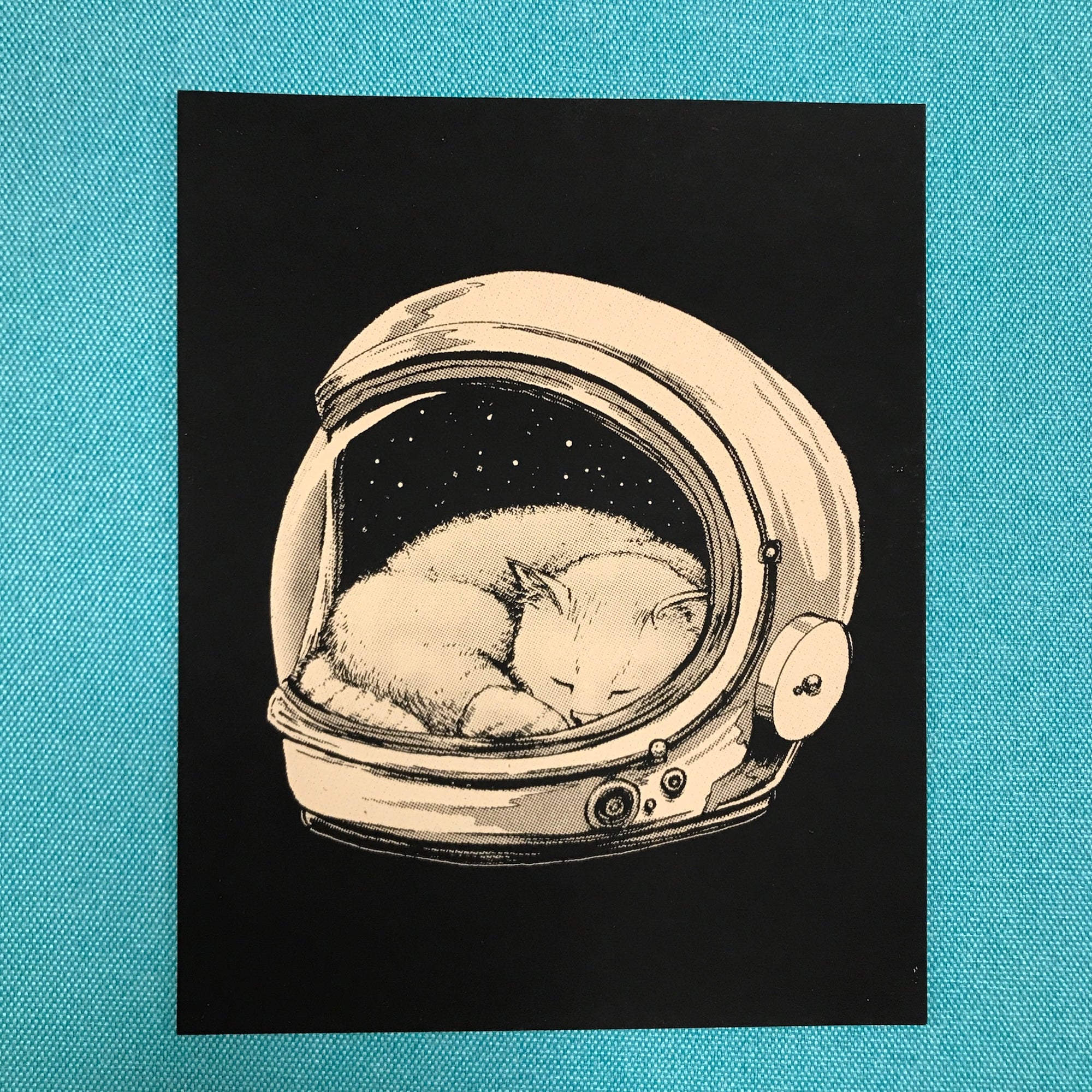 Print - Cuddled up in Space (8x10)