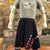 Youth Skirt - Applique Lupine - Blues