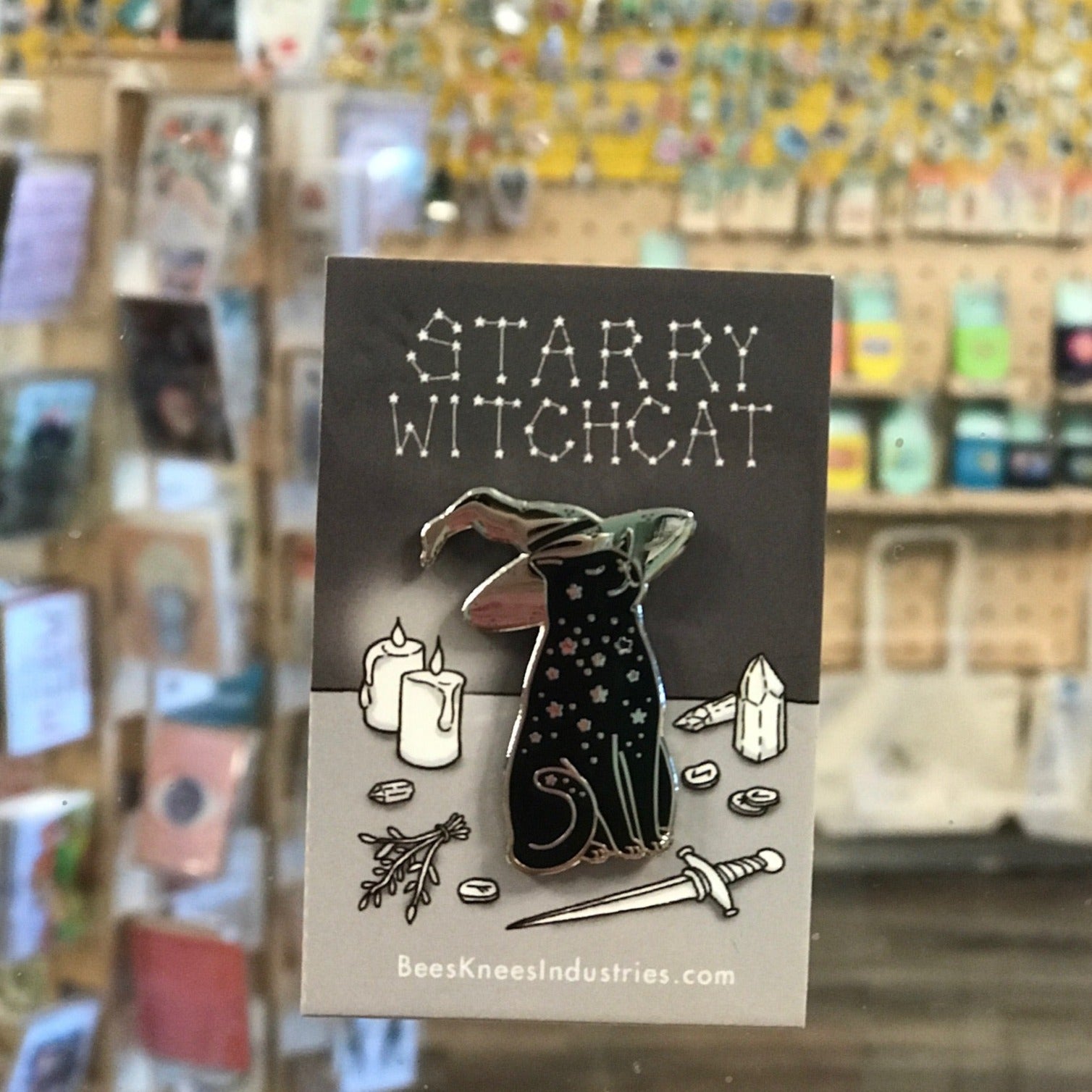 Enamel Pin - Starry Witch Cat
