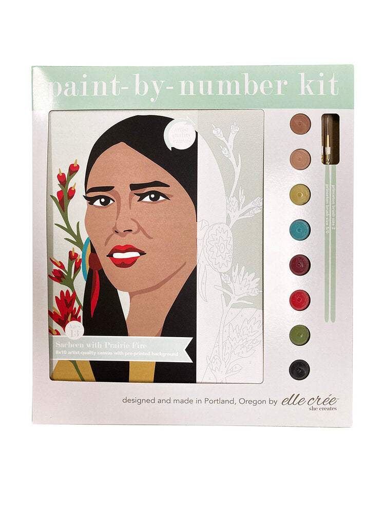 DIY - Paint By Number Kit - Sacheen with Prairie Fire