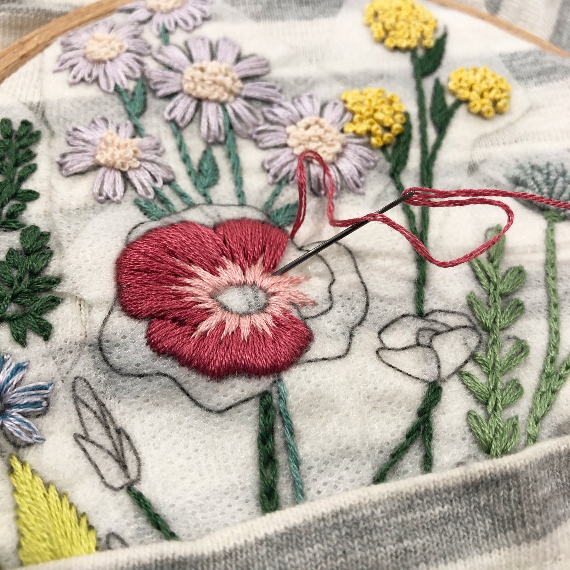EMBROIDERY CLASS: Flower Pockets - Monster