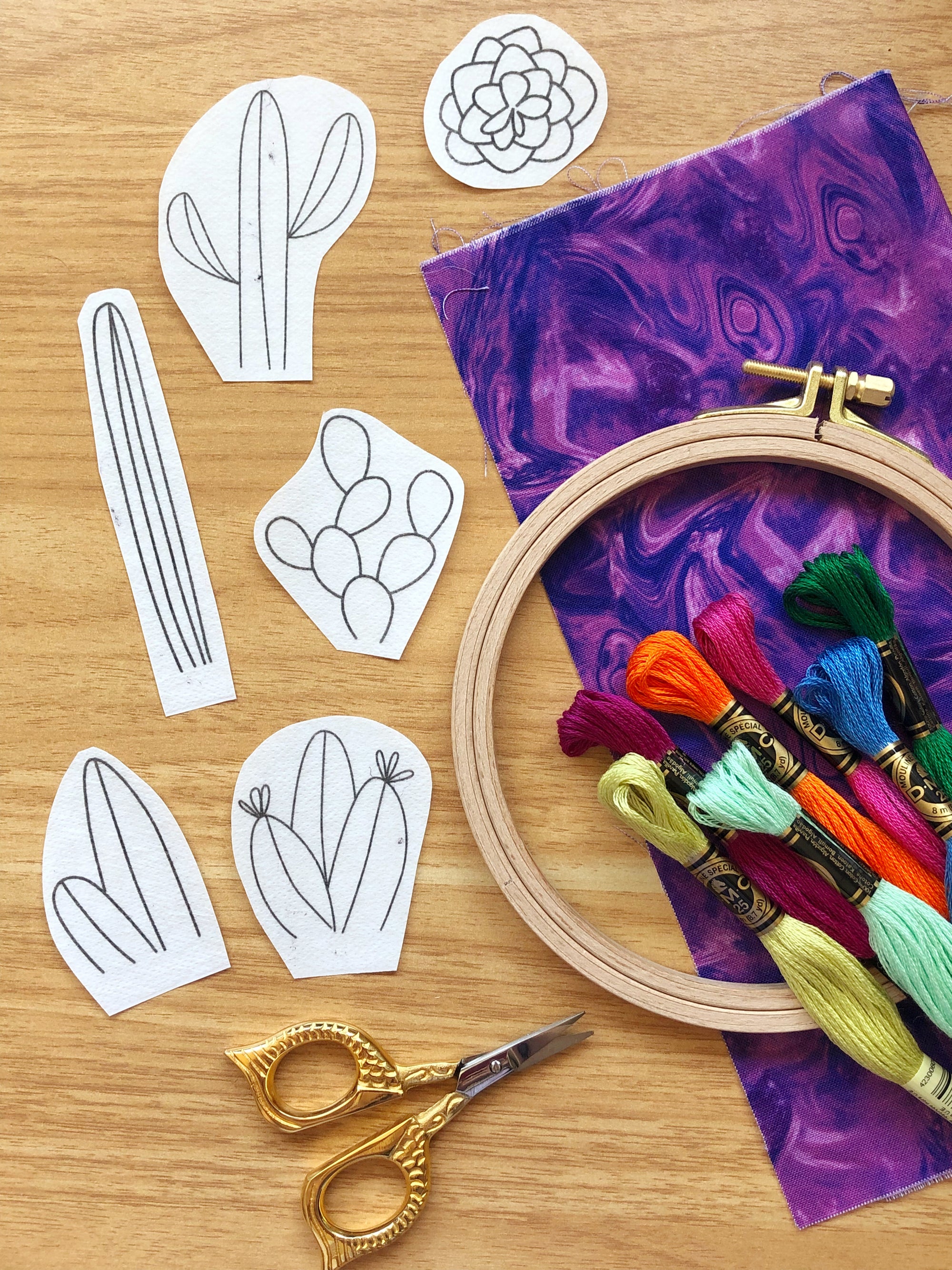 EMBROIDERY CLASS: Cactus Embroidery Basics