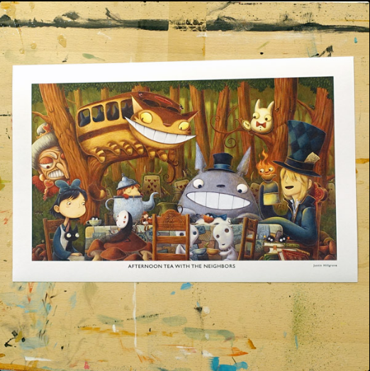 Print -Afternoon Tea with the Neighbors (Alice in Wonderland)