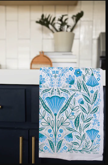 Kitchen Towel - Blue Blossoms