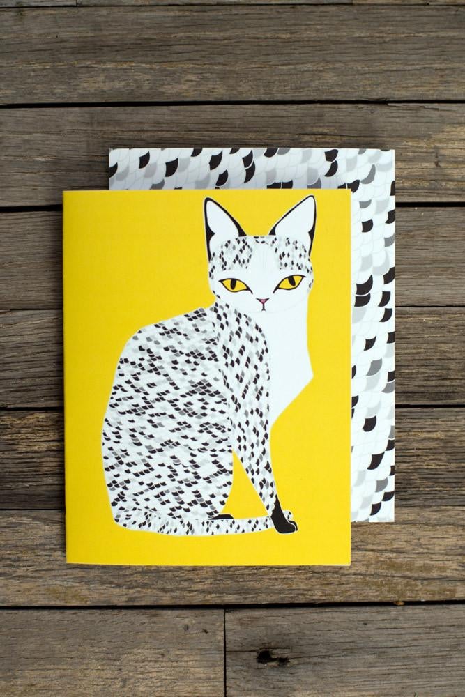 Card - Yellow Mau Cat