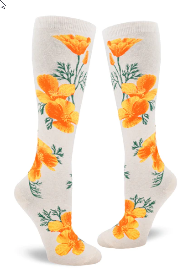 Sock - Knee-High: California Poppy