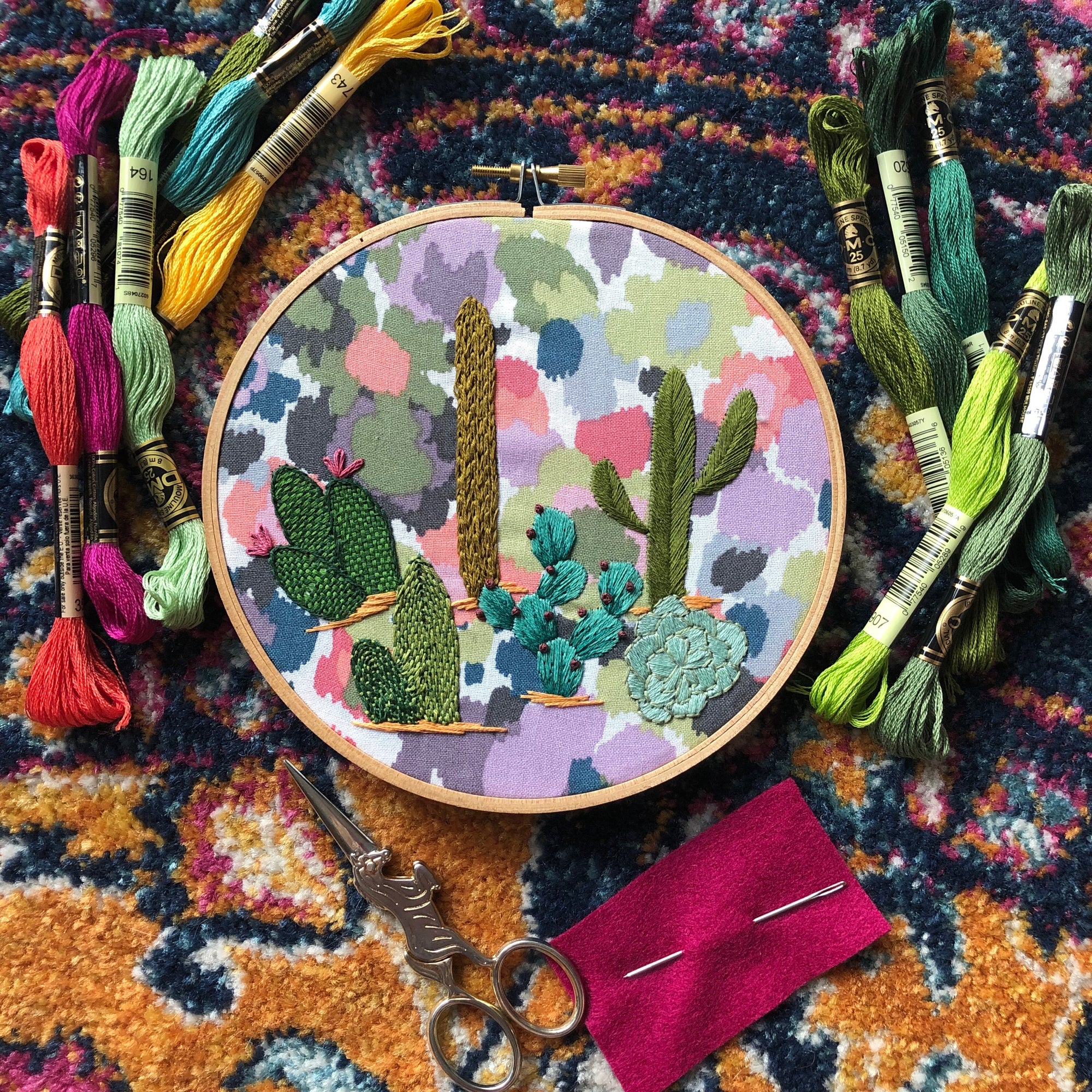 EMBROIDERY CLASS: Cactus Embroidery Basics