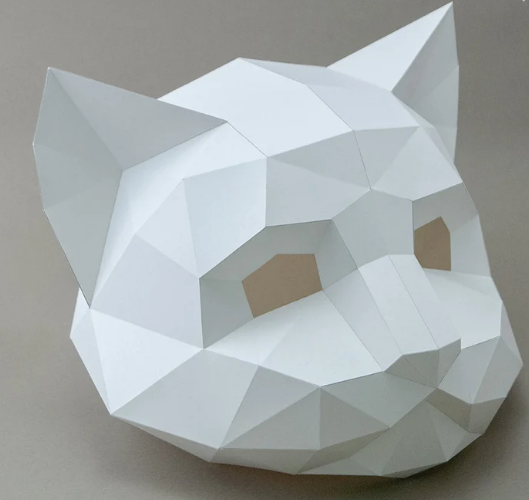 Cat Paper Mask · Creative Fabrica