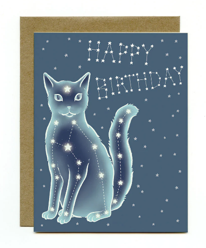 Card - Celestial Cat Birthday
