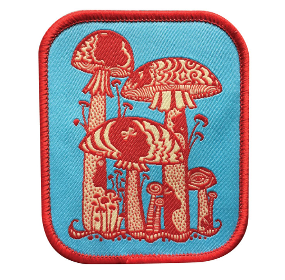 Patch: Psychedelic Fungirls - Aqua/Red