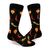 Sock - Large Crew: Hot Chili Peppers - Black