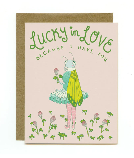 Card - Clover Butterfly Lucky in Love