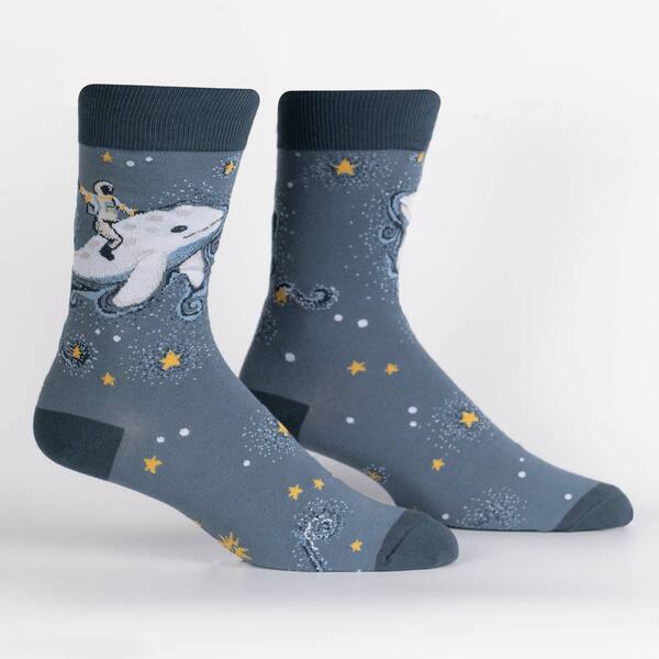 Sock - Large Crew: Cosmic Cetacean