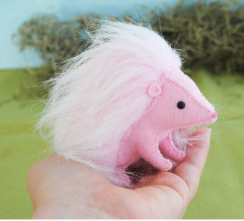 DIY - Hedgehog - Pink - Hand Sewing Kit