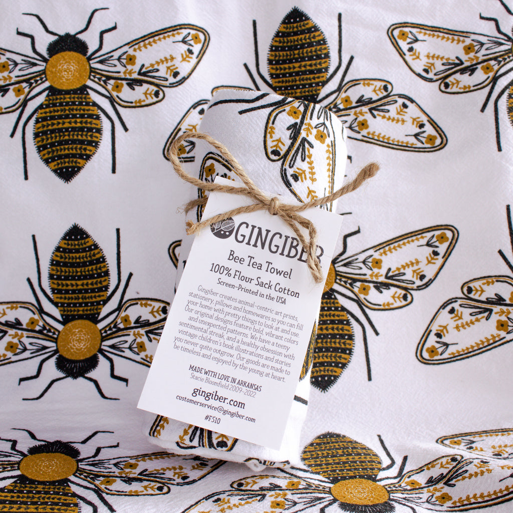 Gingiber Bee Tea Towel